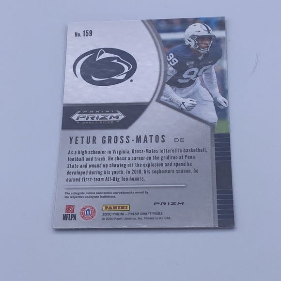 Yetur Gross Matos - 2020 Panini Prizm draft picks #159(rookie)(purple Prizm ) - Picture 2 of 2